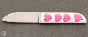    Couteau " Cœur  " par Nicolas Couderc - G10 et RWL-34