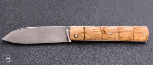    Couteau " Canif " custom par David Breniere - Buis sculpt� et Elmax
