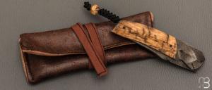   Couteau  " Clint " par Florian Keller - Mammouth et damas plume