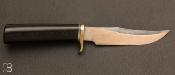 Couteau droit Randall N°12 - 6" "Little Bear Bowie" - Micarta noir