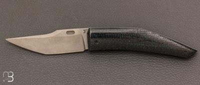 Couteau "Cran Forc" Micarta et D2 par Samuel Jugieau