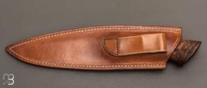    Couteau Droit noyer et Damas multi-barreaux par Jean Paul Sire