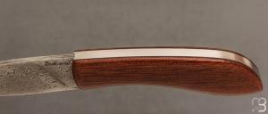  Couteau " Edcix " custom de Florent Dall'ava - L'atelier Dall'ava - Micarta et lame damas