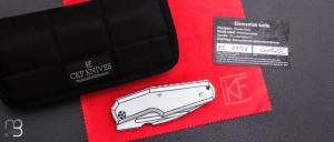   Couteau " Elementak " par CKF Knives et Thomas Gony GTKnives - Titane Cel Shading et M398
