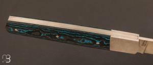 Couteau de poche modèle "Espadon" par Jean Paul Tisseyre - Fatcarbon bleu