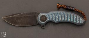  Couteau " Ferox Prototype "pliant de Gudy van Poppel - Titane et Böhler N690