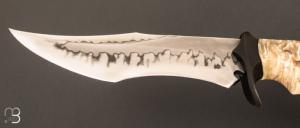 Couteau " Fighter " custom de Samuel Lurquin - Corne de bœuf musqué