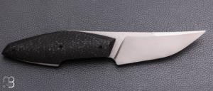    Couteau " Fixe custom " par Samuel Jugieau - Fibre de carbone et lame en 14C28n