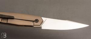   Couteau " Frame-Lock custom " par Florian Dreyer FD-Knives - Titane et RWL34