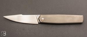   Couteau " Frame-Lock custom " par Florian Dreyer FD-Knives - Titane et RWL34