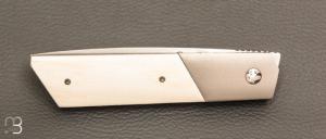    Couteau " Gentleman " custom de Stéphane Sagric - Ivoire de Mammouth et RWL-34