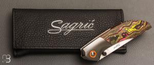   Couteau  "  Ghost " custom de Stéphane Sagric - Fatcarbon / Zirconium et RWL34