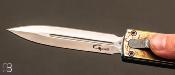 Couteau de poche automatique Golgoth - aluminium noir et titane anodisé - G12-1667