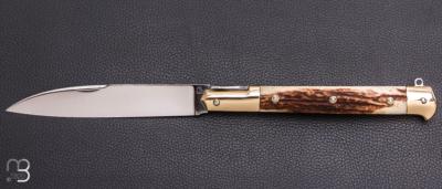    Couteau " Issoire " custom de Jérôme Bellon - Bois de cerf et RWL34