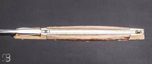    Couteau " Issoire " custom de Jérôme Bellon - Bois de cerf et RWL34