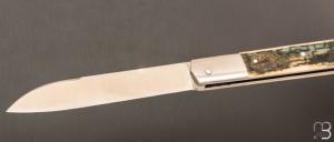    Couteau  "  Issoire  " par Maxime Surjous  - Ivoire de mammouth et lame en RWL34