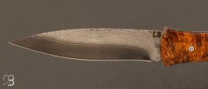  Couteau " L'Oegopsyde " fait main par Laraud Blade  - Bois de fer et VG10 Suminagashi