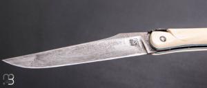  Couteau " Laguiole 13 cm" par Rozelier Fabien Ty Coutelier - Ivoire de phacochère et lame 90Mcv8