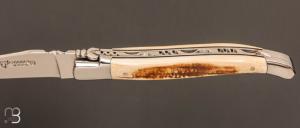   Couteau Laguiole en Aubrac 12 cm manche en ivoire de mammouth