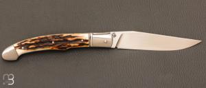   Couteau " Laguiole " par Grégory Picard - Bois de cerf et S45VN