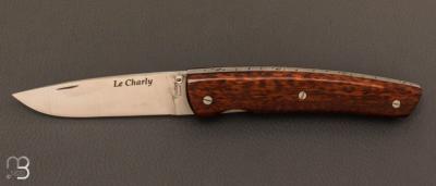 Couteau " Le Charly " en bois d'amourette par Charles Couttier - Chevalerias