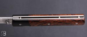   Couteau " Le Français "  par Atelier Perceval - Ebène du Gabon/Bois de fer et lame damas