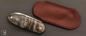   Couteau " Le Manu " par La Bonne Trempe - Loupe de peuplier et 14c28