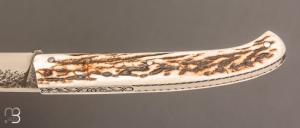    Couteau " Le Nayrac " de Jérôme Lamic - Bois de cerf