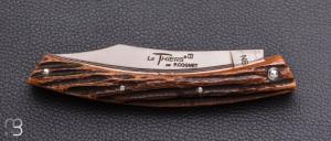   Couteau Le Thiers 11CM par Cognet -  Os cerfé et 14c28N