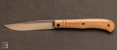 Couteau " Le Trapper " manche en micarta par Julien Maria