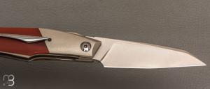    Couteau " Liner lock " custom par Samuel Jugieau - Micarta et lame en RWL34