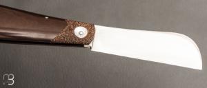    Couteau " London " pliant fait main par Bastien Toubhans - Atelier Beau Merle - Micarta et RWL34