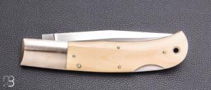    Couteau  " MF XL " lock back par Jess Horn - Ivoire de mammouth 
