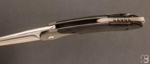  Couteau  "  Maximus " custom par Thierry Savidan - Titane et carbone marble
