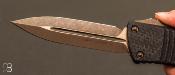 Couteau Automatique Microtech - Combat Troodon D/E Signature Series Carbon Fiber Top Bronze Apocalyptic - 142-13APCFS