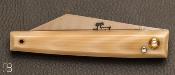 Montpellier knife small size, blond horn handle.