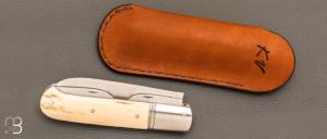  Couteau  " Multi-pièces " custom par Karim Valentin - Les couteaux D'Hure - Ivoire de mammouth