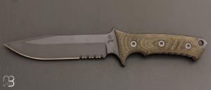  Couteau " Pacific Clip Point Serrated Black " de Chris Reeve - CPM S35VN
