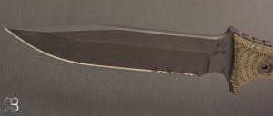  Couteau " Pacific Clip Point Serrated Black " de Chris Reeve - CPM S35VN