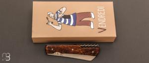 Couteau Perceval "Le Vendredi" loupe de bois de fer