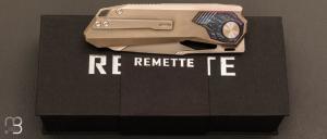    Couteau " Peregrine Falcon RTT1-G " par Remette RT - Titane et lame en M390