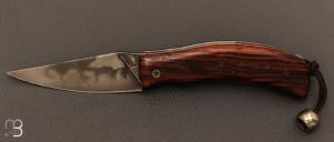  Couteau  "  liner lock Persian " bois de fer et lame en 26C3 de Garaboux Jean Philippe - Les couteaux de Pi