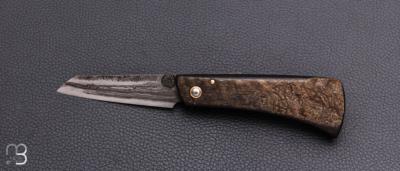    Couteau " Piémontais " custom par Sourire Duville - Corne de chèvre et San-Maï