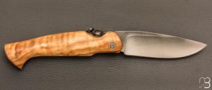 Couteau de poche Piémontais par Mickael Moing - Olivier et 100c6