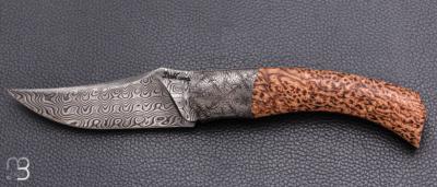    Couteau " Pointix " custom de Florent Dall'ava - L'atelier Dall'ava - Bouleau madré stabilisé
