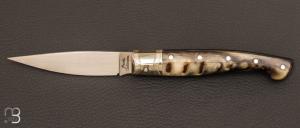 Couteau " Pozzomaggiorese custom " de Paolo Calaresu  - Corne de mouflon