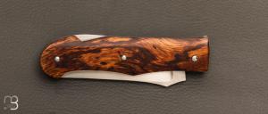    Couteau " Proto Lock-Back " par Nicolas Couderc - bois de fer et RWL34