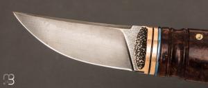 Couteau " Puukko " fixe de Benoit Maguin - RWL34 et bouleau stabilisé