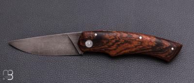    Couteau " Quetsche à friction " par Louis Contat - Bocote et acier XC100