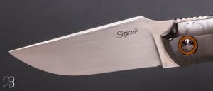   Couteau " Rocket " custom de Stéphane Sagric - Micarta et Zirconium